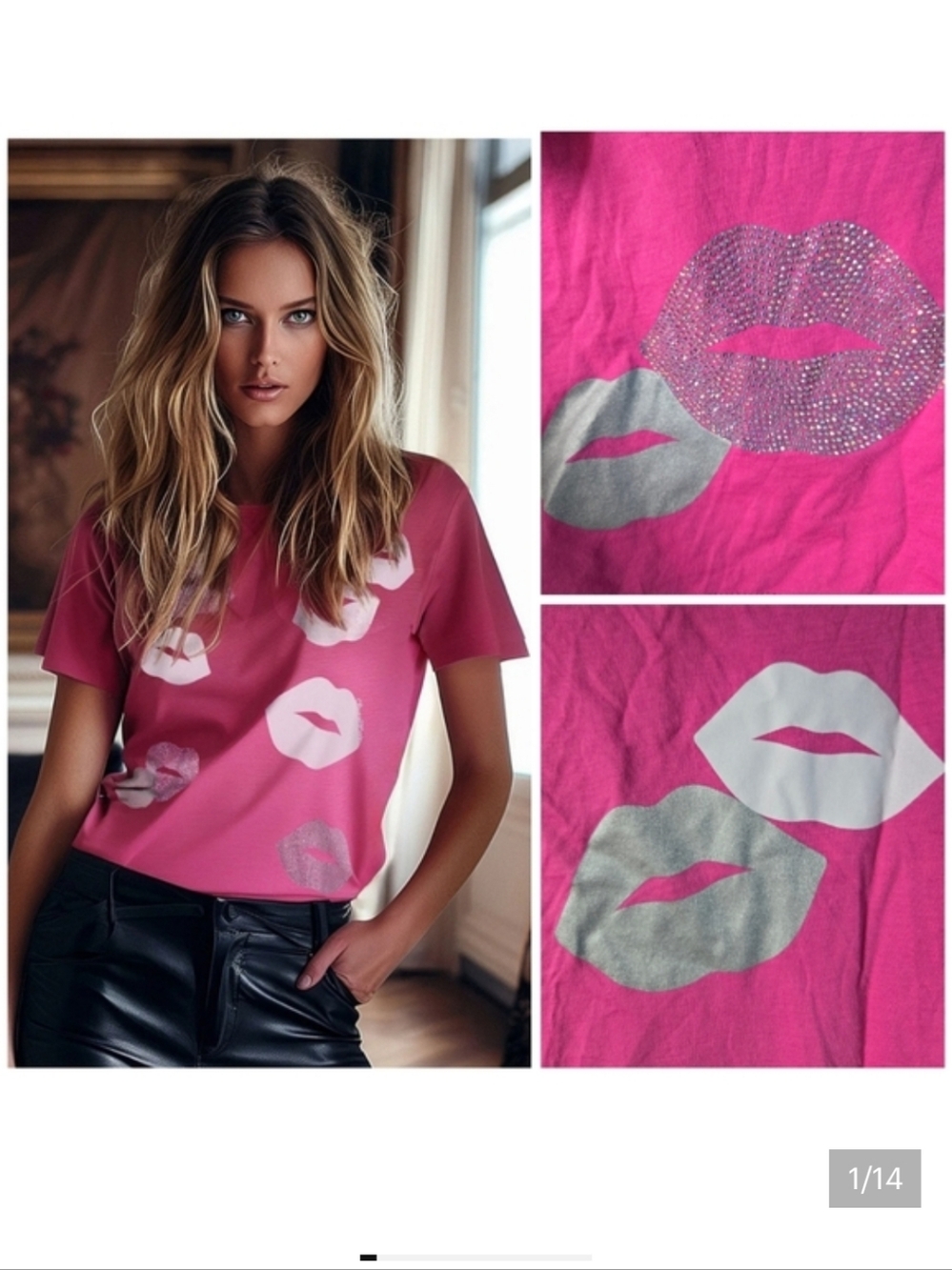 Lauren Moshi CRYSTAL Lips Rue Tee